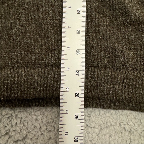 Woolrich Wool Sweater Mens Xl Dark Loden Heather Gray 1/4 Zip Pullover Laine - Picture 8 of 12